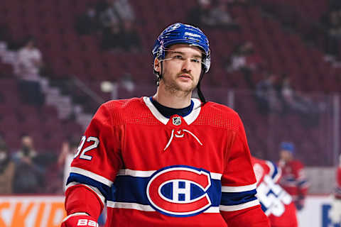 December 02, 2021; Montreal, Quebec, CAN; Montreal Canadiens left wing, Jonathan Drouin. Mandatory Credit: David Kirouac-USA TODAY Sports