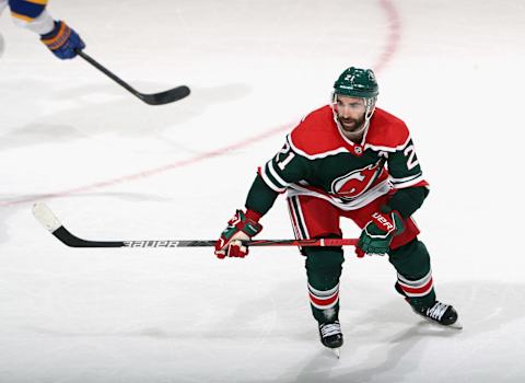 Kyle Palmieri #21 of the New Jersey Devils. (Photo by Bruce Bennett/Getty Images)