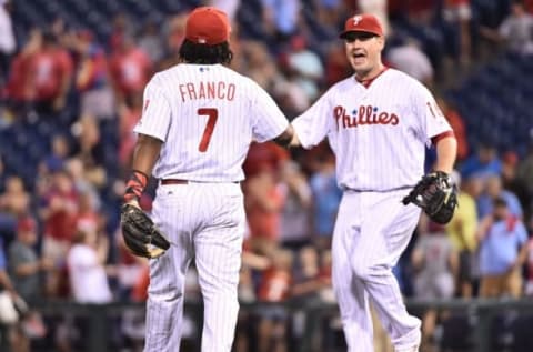 Franco and Joseph Celebrate a Victory. Photo by Eric Hartline – USA TODAY Sports.