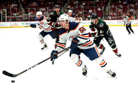 Kailer Yamamoto #56, Edmonton Oilers Mandatory Credit: Mark J. Rebilas-USA TODAY Sports