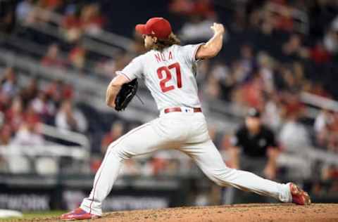 Comparing Nola to Carlton and Hamels puts Nola at a major disadvantage because he has only 127 starts so far. Photo by Mitchell Layton/Getty Images.