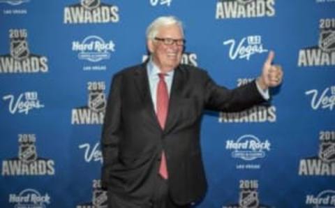 Jun 22, 2016; Las Vegas, NV, USA; Bill Foley walks the red carpet during the 2016 NHL Awards at Hard Rock Hotel and Casino. Mandatory Credit: Joshua Dahl-USA TODAY Sports