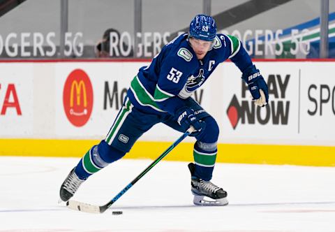 Bo Horvat of the Vancouver Canucks. (Photo by Rich Lam/Getty Images)