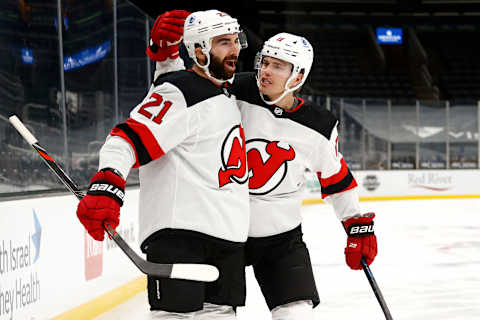 Kyle Palmieri #21 of the New Jersey Devils. (Photo by Maddie Meyer/Getty Images)