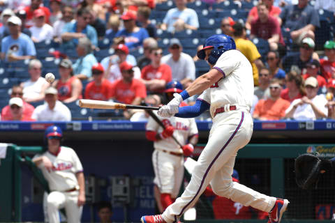 Hoskins has returned with a hot, needed bat. Photo by Andy Lewis/Icon Sportswire via Getty Images.