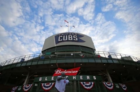 Oct 7, 2016; Chicago, IL, USA; A general view outside of the bleachers entrance before game one of the 2016 NLDS playoff baseball series between the Chicago Cubs and the San Francisco Giants at Wrigley Field. Mandatory Credit: Jerry Lai-USA TODAY Sports