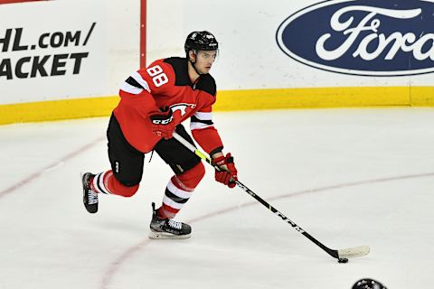 New Jersey Devils defenseman Kevin Bahl (88): Catalina Fragoso-USA TODAY Sports