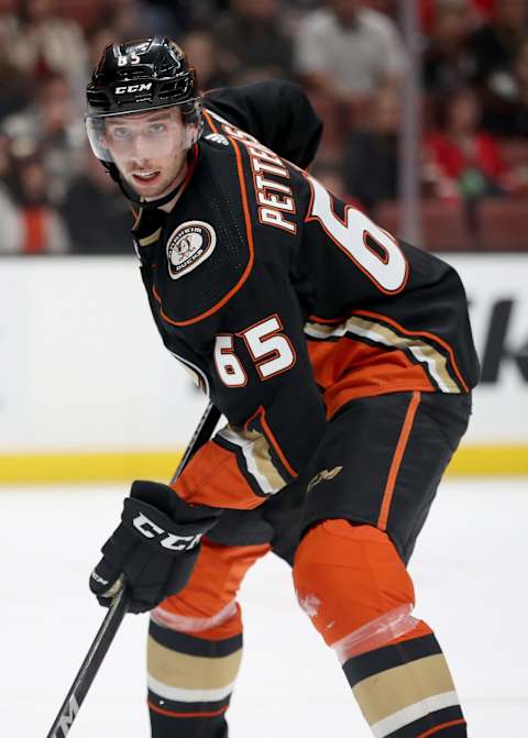 Marcus Pettersson #65 of the Anaheim Ducks (Photo by Sean M. Haffey/Getty Images)