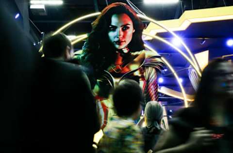 SAO PAULO, BRAZIL – DECEMBER 06: Wonder Woman backdrop is seen at CCXP 2019 Sao Paulo at Sao Paulo Expo on December 06, 2019 in Sao Paulo, Brazil. (Photo by Alexandre Schneider/Getty Images)