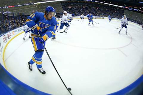 Vladimir Tarasenko #91, St.Louis Blues (Photo by Dilip Vishwanat/ Getty Images)