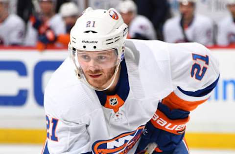 PITTSBURGH, PA – MARCH 03: Chris Wagner #21 of the New York Islanders skates against the Pittsburgh Penguins at PPG Paints Arena on March 3, 2018. (Photo by Joe Sargent/NHLI via Getty Images)