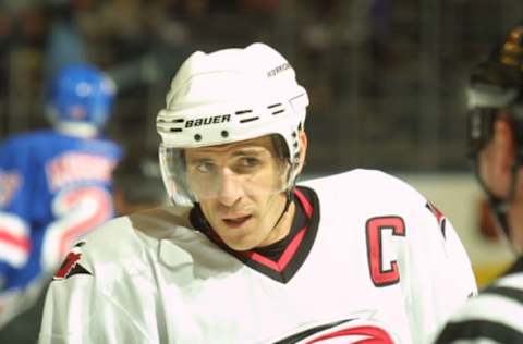 2004 Season: Player Ron Francis of the Carolina Hurricanes. (Photo by Bruce Bennett Studios via Getty Images Studios/Getty Images)