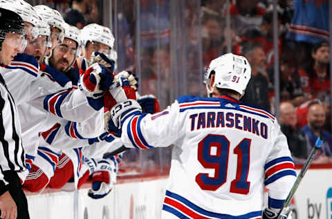 NEWARK, NEW JERSEY – APRIL 18: Vladimir Tarasenko #91 (Photo by Bruce Bennett/Getty Images)