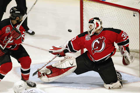 Goalie Martin Brodeur #30 of the New Jersey Devils. (Photo by Brian Bahr/Getty Images/NHLI)