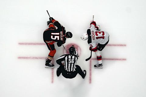 New Jersey Devils center Nico Hischier (13): (Kirby Lee-USA TODAY Sports)