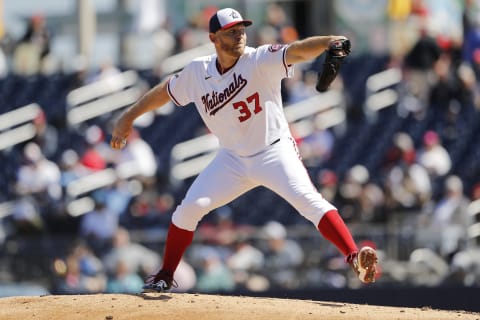 Washington Nationals pitcher Stephen Strasburg. (Photo by Michael Reaves/Getty Images)