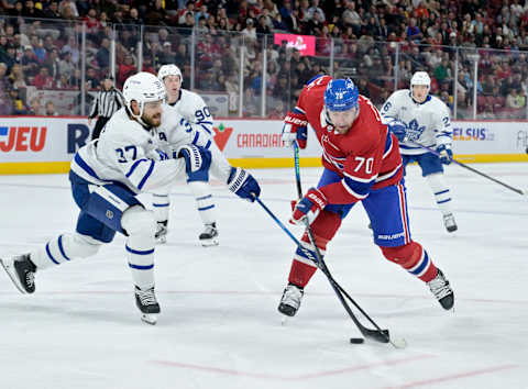 Sep 29, 2023; Montreal, Quebec, CAN; Montreal Canadiens forward Tanner Pearson. Mandatory Credit: Eric Bolte-USA TODAY Sports