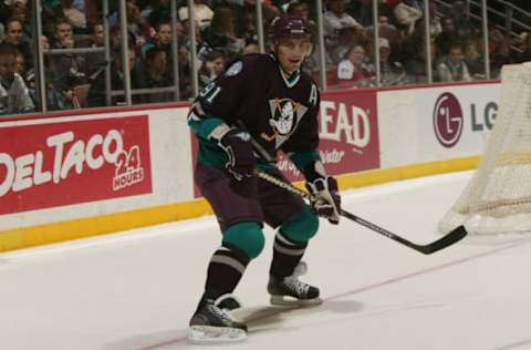 2004 Season: Vancouver Canucks at Anaheim Mighty Ducks, March 31, 2004, player Sergei Fedorov. (Photo by Bruce Bennett Studios/Getty Images)