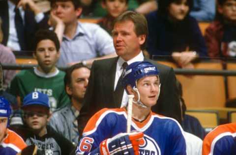 Glen Sather, Edmonton Oilers (Photo by Focus on Sport/Getty Images)