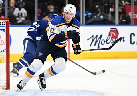 St. Louis Blues forward Oskar Sundqvist (70)Mandatory Credit: Dan Hamilton-USA TODAY Sports