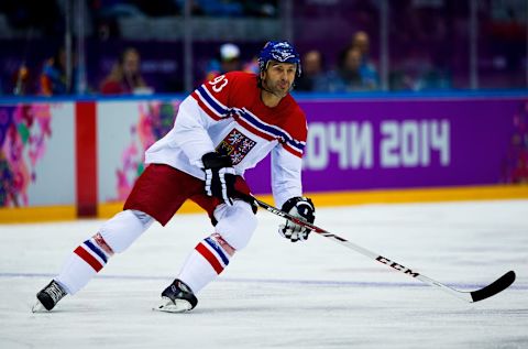 SOCHI, RUSSIA – FEBRUARY 12: Petr Nedved of Czech Republic in action during the Men’s Ice Hockey Preliminary Round Group C game on day five of the Sochi 2014 Winter Olympics at Bolshoy Ice Dome on February 12, 2014 in Sochi, Russia. (Photo by Vladimir Rys Photography/Getty Images)