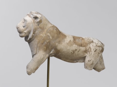 Sculptor's Model of a Walking Lion, ca. 664 to 630 BCE, limestone