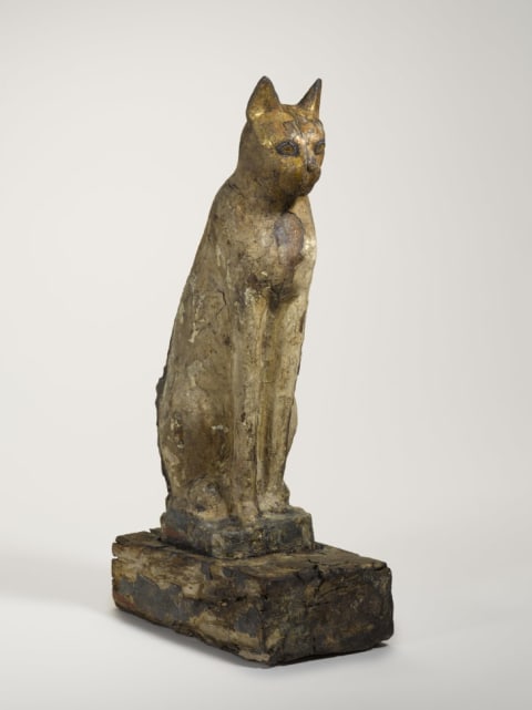 Coffin for a Cat, 664 to 332 BCE, or later, Wood, gesso, paint, animal remains