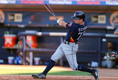 PORT ST. LUCIE, FL – MARCH 06: Garrett Stubb #77 of the Houston Astros in action during a spring training game against the New York Mets at First Data Field on March 6, 2018, in Port St. Lucie, Florida. The Mets defeated the Astros 9-5. (Photo by Rich Schultz/Getty Images)