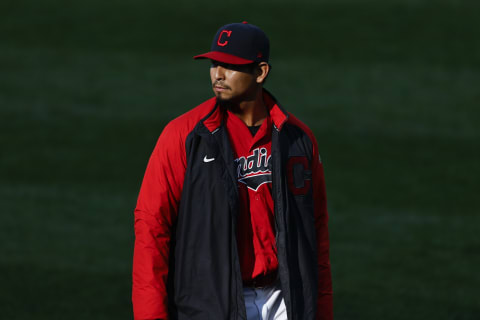 Starting pitcher Carlos Carrasco of the Cleveland Indians (Photo by Ron Schwane/Getty Images)