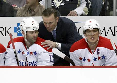 Adam Oates, Dustin Penner, Washington Capitals Mandatory Credit: Charles LeClaire-USA TODAY Sports