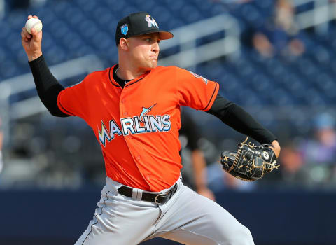 WEST PALM BEACH, FL – MARCH 07: Nick Neidert #87 of the Miami Marlins in action against the Houston Astros during a spring training game at Fitteam Ballpark of the Palm Beaches on March 7, 2018 in West Palm Beach, Florida. The Marlins defeated the Astros 7-6. (Photo by Rich Schultz/Getty Images)