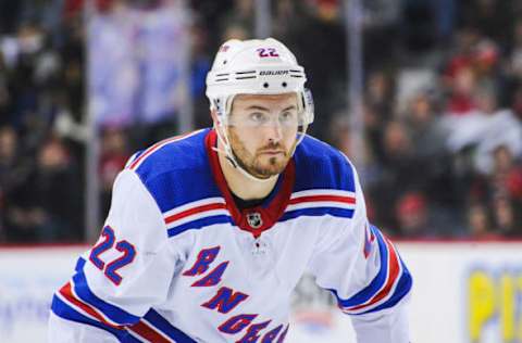 CALGARY, AB – MARCH 15: Kevin Shattenkirk #22 of the New York Rangers in action against the Calgary Flames during an NHL game at Scotiabank Saddledome on March 15, 2019 in Calgary, Alberta, Canada. (Photo by Derek Leung/Getty Images)