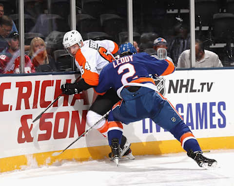 UNIONDALE, NEW YORK – SEPTEMBER 17: Nick Leddy #2 (Photo by Bruce Bennett/Getty Images)