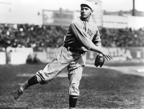 Joe  Wood, pitcher of the Boston Red Sox. (Photo by Mark Rucker/Transcendental Graphics, Getty Images)