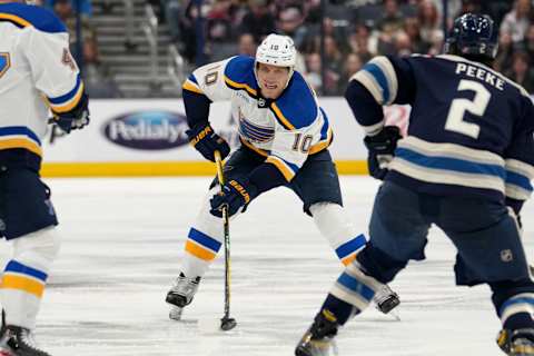 Brayden Schenn #10 of the St. Louis Blues(Photo by Jason Mowry/Getty Images)