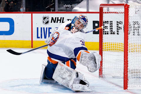 Ilya Sorokin #30 of the New York Islanders. (Photo by Tim Nwachukwu/Getty Images)