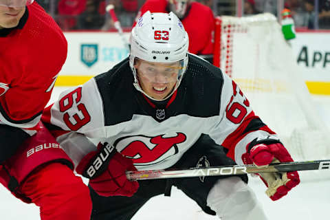 New Jersey Devils left wing Jesper Bratt (63): James Guillory-USA TODAY Sports