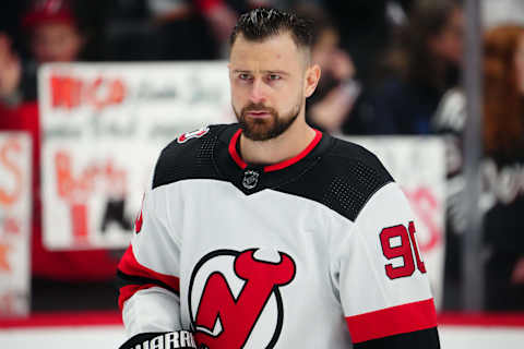 New Jersey Devils left wing Tomas Tatar (90): Ron Chenoy-USA TODAY Sports