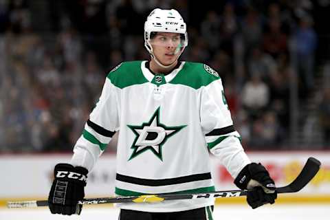 DENVER, CO – NOVEMBER 24: Miro Heiskanen #4 of the Dallas Stars plays the Colorado Avalanche at the Pepsi Center on November 24, 2018 in Denver, Colorado. (Photo by Matthew Stockman/Getty Images)