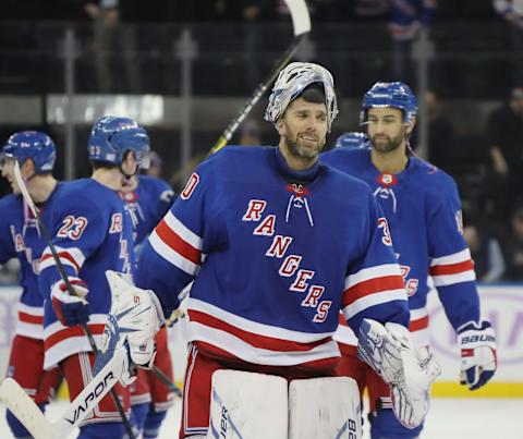 Henrik Lundqvist #30 of the New York Rangers . (Photo by Bruce Bennett/Getty Images)