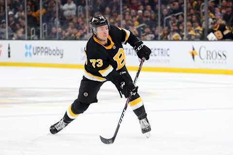 BOSTON, MASSACHUSETTS – DECEMBER 01: Charlie McAvoy #73 of the Boston Bruins skates against the Montreal Canadiens during the third period at TD Garden on December 01, 2019 in Boston, Massachusetts. The Bruins defeat the Canadiens 3-1. (Photo by Maddie Meyer/Getty Images)