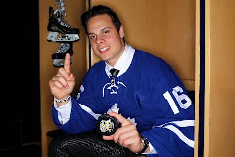 BUFFALO, NY – JUNE 24: Auston Matthews poses for a portrait after being selected first overall by the Toronto Maple Leafs . (Photo by Jeffrey T. Barnes/Getty Images)