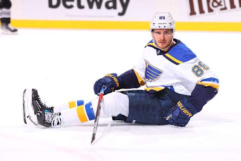 Pavel Buchnevich #89 of the St. Louis Blues (Photo by Rich Graessle/Getty Images)