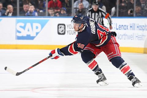 NEW YORK, NY – FEBRUARY 21: Michael Grabner