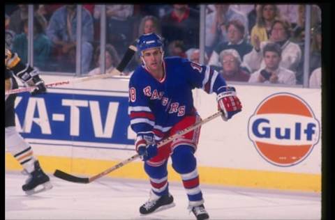 1990: Forward Tony Granato of the New York Rangers. Mandatory Credit: Allsport /Allsport