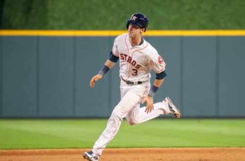 HOUSTON, TX – JULY 07: Houston Astros left fielder Kyle Tucker (3) gets to third base in the bottom of the seventh inning during the baseball game between the Chicago White Sox and Houston Astros on July 7, 2018 at Minute Maid Park in Houston, Texas. (Photo by Leslie Plaza Johnson/Icon Sportswire via Getty Images)