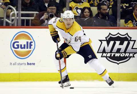 Nashville Predators center Mikael Granlund (64) (Mandatory Credit: Charles LeClaire-USA TODAY Sports)