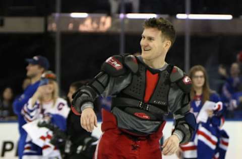 NEW YORK, NEW YORK – APRIL 13: Adam Fox #23 of the New York Rangers leaves the ice following a 3-2 loss to the Toronto Maple Leafs at Madison Square Garden on April 13, 2023, in New York City. (Photo by Bruce Bennett/Getty Images)