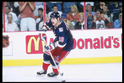 Leftwinger Esa Tikkanen of the New York RangersMandatory Credit: Robert Laberge /Allsport