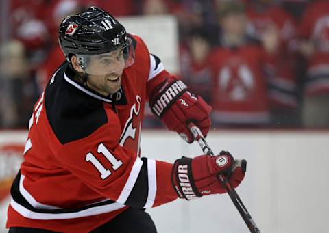 Stephen Gionta of the New Jersey Devils. (Photo by Adam Hunger/Getty Images)